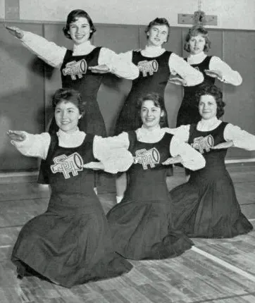 Sweet Home High School 1959 varsity cheerleaders