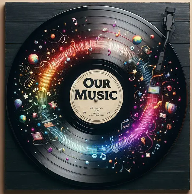 AI-generated "our music" image